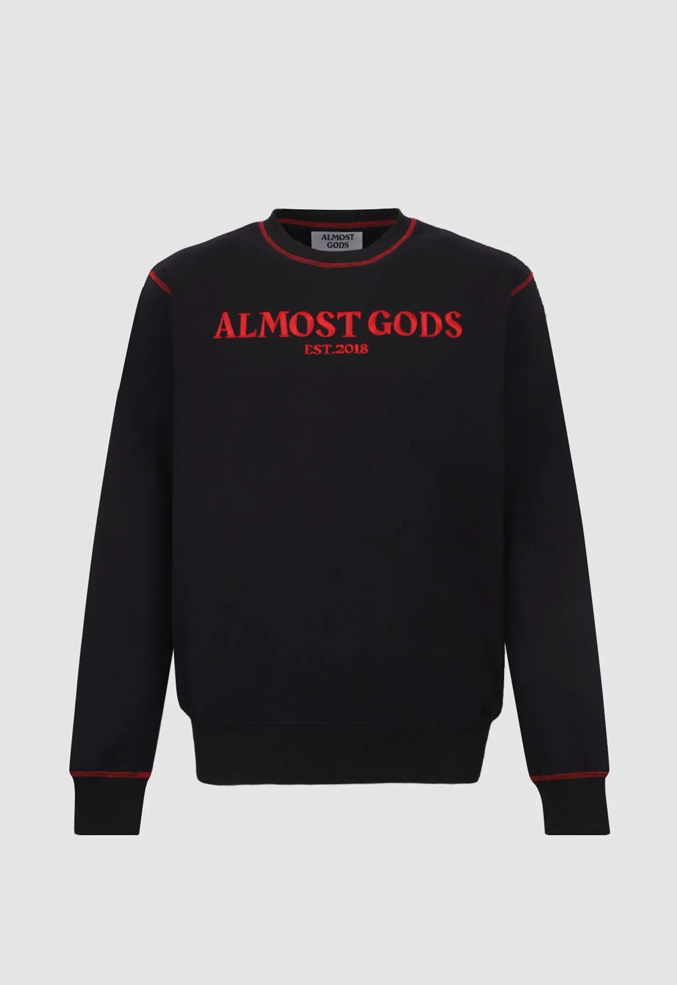 ALMOST GODS EST. 2018 SWEATSHIRT BLACK